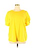 Banana Republic Factory Store 100% Polyester Yellow Short Sleeve Blouse Size XL - photo 1