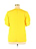 Banana Republic Factory Store 100% Polyester Yellow Short Sleeve Blouse Size XL - photo 2