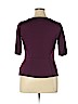 White House Black Market Purple 3/4 Sleeve Top Size 14 - photo 2
