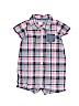 Old Navy 100% Cotton Plaid Pink Short Sleeve Outfit 6-9 MO / 9 MO - photo 1