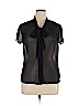 Merona 100% Polyester Black Short Sleeve Blouse Size XL - photo 1