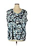 Pure Energy 100% Polyester Blue Short Sleeve Blouse Size 2X - photo 1