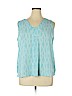 Ann Taylor LOFT 100% Polyester Blue Short Sleeve Blouse Size XL - photo 1