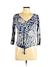 Lucky Brand Blue 3/4 Sleeve Top Size M - photo 1
