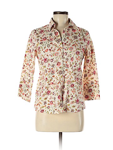 Lands' End 3/4 Sleeve Button-Down Shirt (view 1)