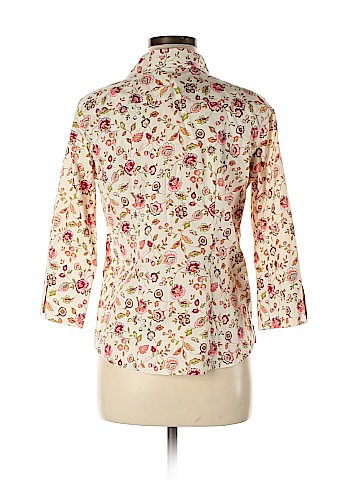 Lands' End 3/4 Sleeve Button-Down Shirt (view 2)