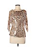 Bailey 44 100% Silk Tan 3/4 Sleeve Silk Top Size S - photo 1