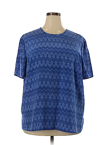 Due Per Due Short Sleeve Silk Top (view 1)