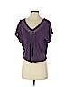 American Eagle Outfitters 100% Viscose Purple Short Sleeve Blouse Size XS - photo 1