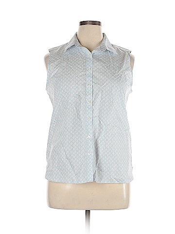 Lands' End Sleeveless Button-Down Shirt (view 1)