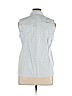 Lands' End 100% Cotton Blue Sleeveless Button-Down Shirt Size 16 (petite) - photo 2