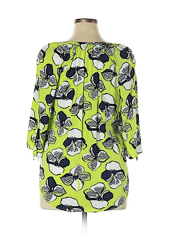 Kaari Blue 3/4 Sleeve Blouse (view 2)