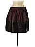 Vince. 100% Lambskin Burgundy Leather Skirt Size M - photo 2
