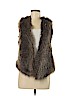 Ella Moss Brown Faux Fur Vest Size Sm - 5X - photo 1