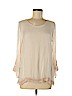 Carla Conti 100% Cotton Ivory Long Sleeve Blouse Size L - photo 1