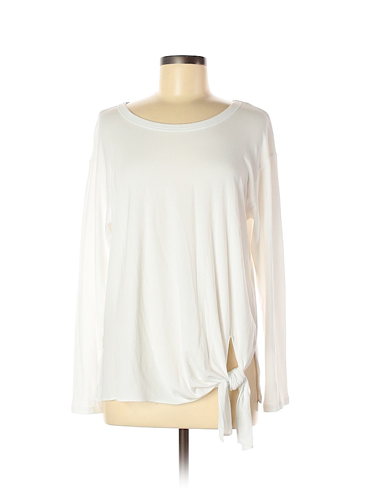 Theory White Long Sleeve T-Shirt Size M - photo 1