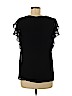 Zara 100% Polyester Black Short Sleeve Blouse Size M - photo 2