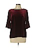 CeCe Burgundy Short Sleeve Top Size L - photo 1