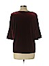 CeCe Burgundy Short Sleeve Top Size L - photo 2