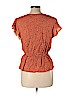 One Clothing 100% Rayon Orange Short Sleeve Blouse Size L - photo 2
