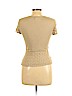 Say What? 100% Acrylic Tan Short Sleeve Top Size M - photo 2
