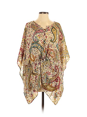 Lucky Brand Short Sleeve Silk Top (view 1)