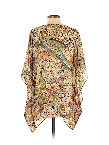 Lucky Brand Short Sleeve Silk Top (view 2)