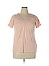 Karen Scott 100% Cotton Pink Short Sleeve Top Size XL (petite) - photo 1