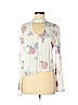 Kendall & Kylie 100% Rayon White Long Sleeve Blouse Size M - photo 1