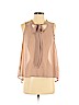 Zinga 100% Polyester Brown Sleeveless Blouse Size S - photo 1