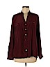 Elementz 100% Polyester Burgundy Long Sleeve Blouse Size M - photo 1