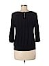 H&M 100% Viscose Black 3/4 Sleeve Top Size M - photo 2