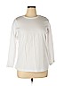 Woman Within 100% Cotton White Long Sleeve T-Shirt Size 16 - 14 - photo 1