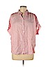 H&M 100% Rayon Pink Short Sleeve Blouse Size 8 - photo 1