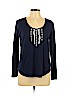 Lucky Brand Blue Long Sleeve Top Size L - photo 1