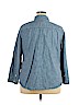 J.jill 100% Cotton Blue Long Sleeve Button-Down Shirt Size 2X - photo 2