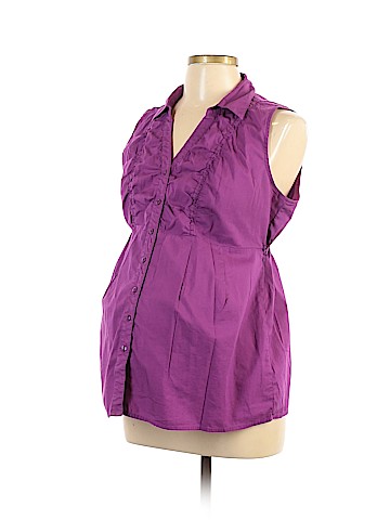 Motherhood Sleeveless Button-Down Shirt (view 1)