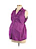 Motherhood Purple Sleeveless Button-Down Shirt Size L - photo 1