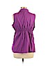 Motherhood Purple Sleeveless Button-Down Shirt Size L - photo 2