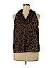 INC International Concepts 100% Polyester Brown Sleeveless Blouse Size 14 (petite) - photo 1