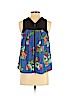 HD in Paris Blue Sleeveless Blouse Size 4 - photo 2