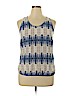 Kenar 100% Rayon Blue Sleeveless Blouse Size XL - photo 1