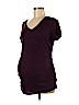 Liz Lange Maternity 100% Cotton Burgundy Short Sleeve T-Shirt Size M - photo 1