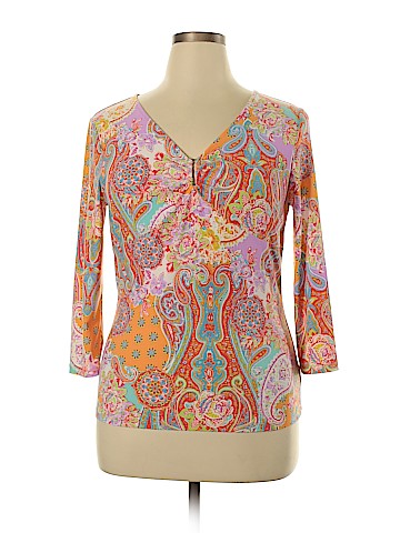 Chaps 3/4 Sleeve Top (view 1)