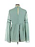 Three Hearts 100% Polyester Green Long Sleeve Blouse Size L - photo 2