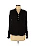 Forever 21 100% Rayon Black Long Sleeve Button-Down Shirt Size M - photo 1