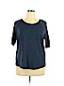 Ann Taylor LOFT Blue Short Sleeve T-Shirt Size XL - photo 1