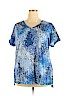 Woman Within Blue Short Sleeve T-Shirt Size 18 (L) - photo 1
