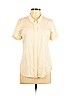 Theory Ivory Short Sleeve Button-Down Shirt Size M - photo 1