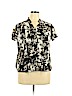 Croft & Barrow 100% Polyester Black Short Sleeve Blouse Size XL (petite) - photo 1
